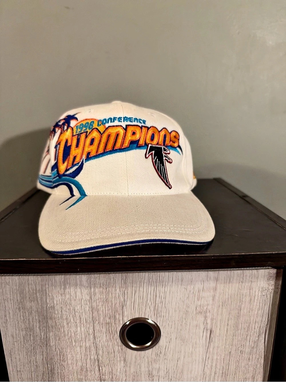 Vintage 1998 Atlanta Falcons NFC Champions Miami Bound NFL Pro Line Hat